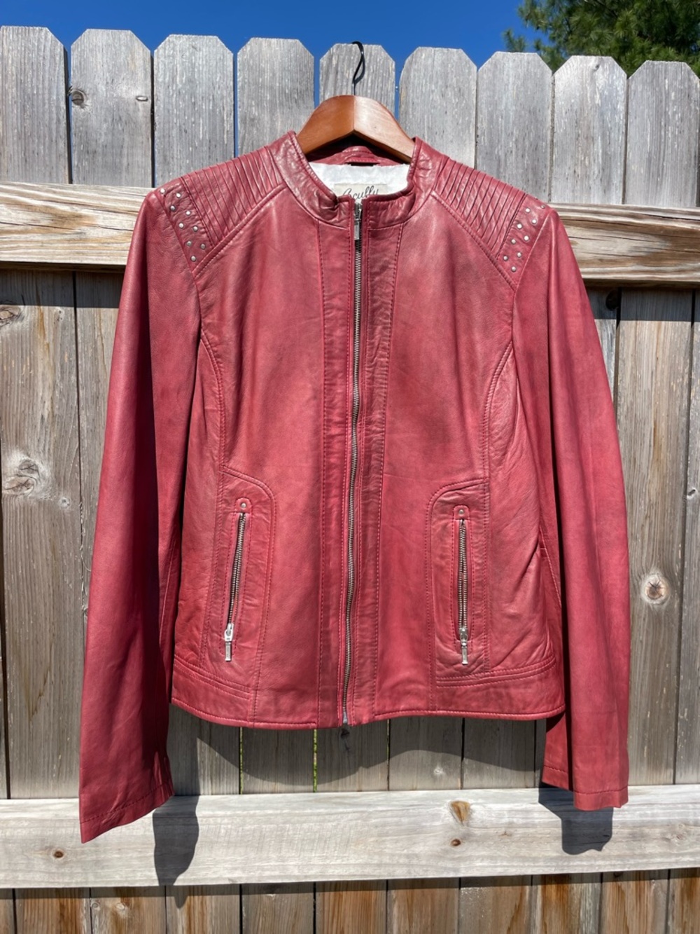 Scully Women's Dusty Rose Leather Moto Jacket